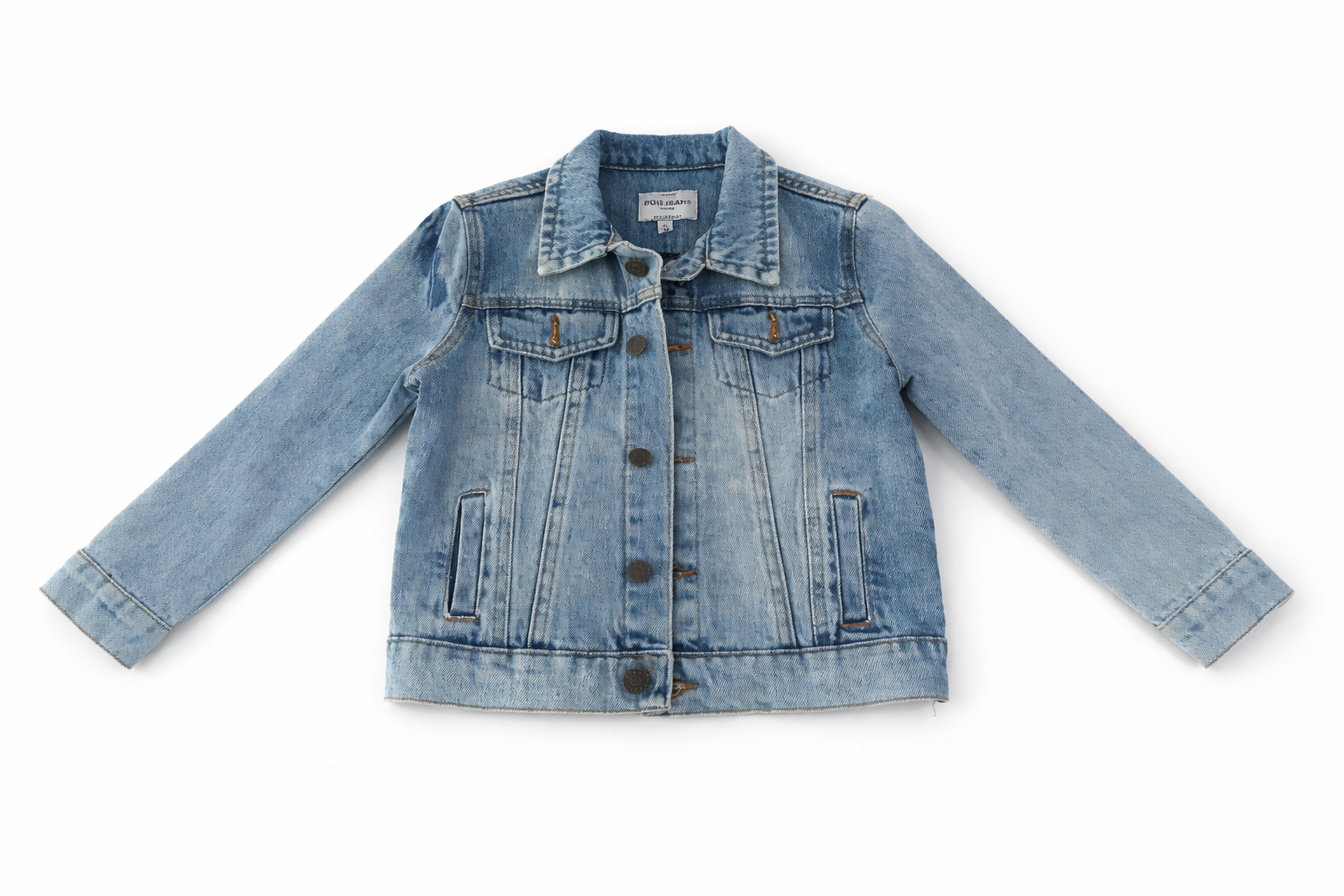 Jaju Baby Unisex Çocuk Önü Cep Detaylı Kot Ceket