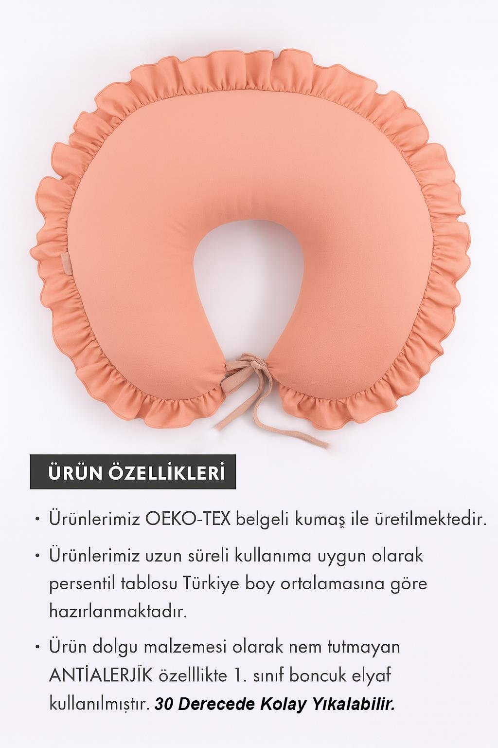 Jaju Baby Yeşil - Gri Yıldız Emzirme Yastığı - Destek Minderi