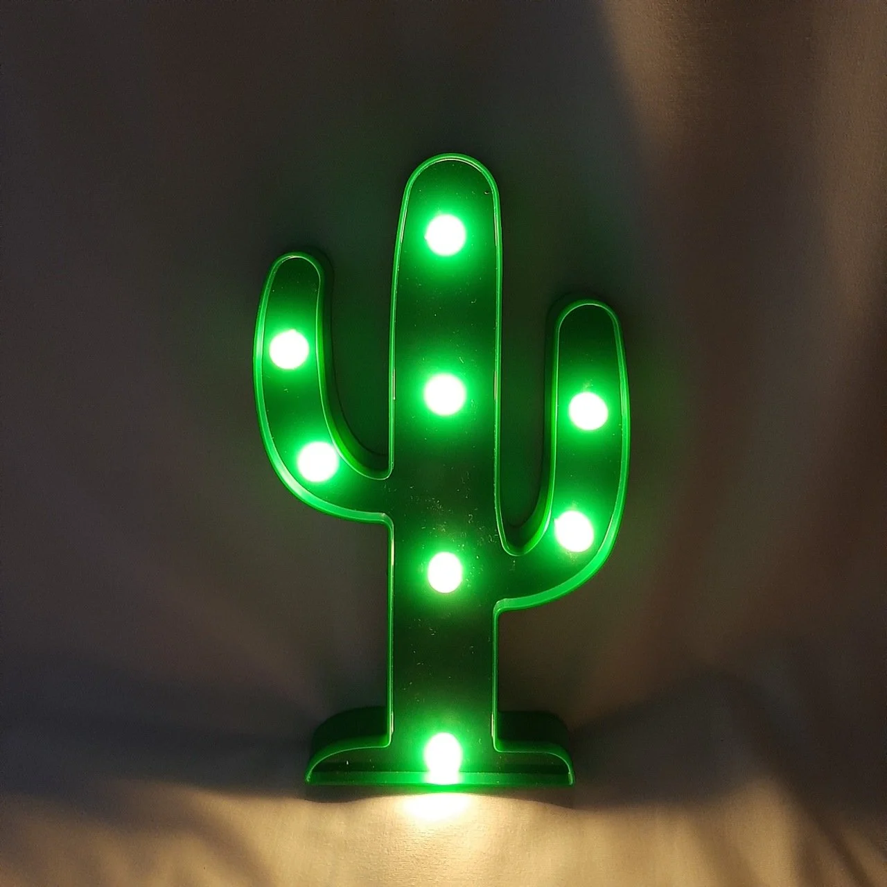 Jaju Baby Yeşil Renk Kaktüs Dekoratif Led Lamba 25x14