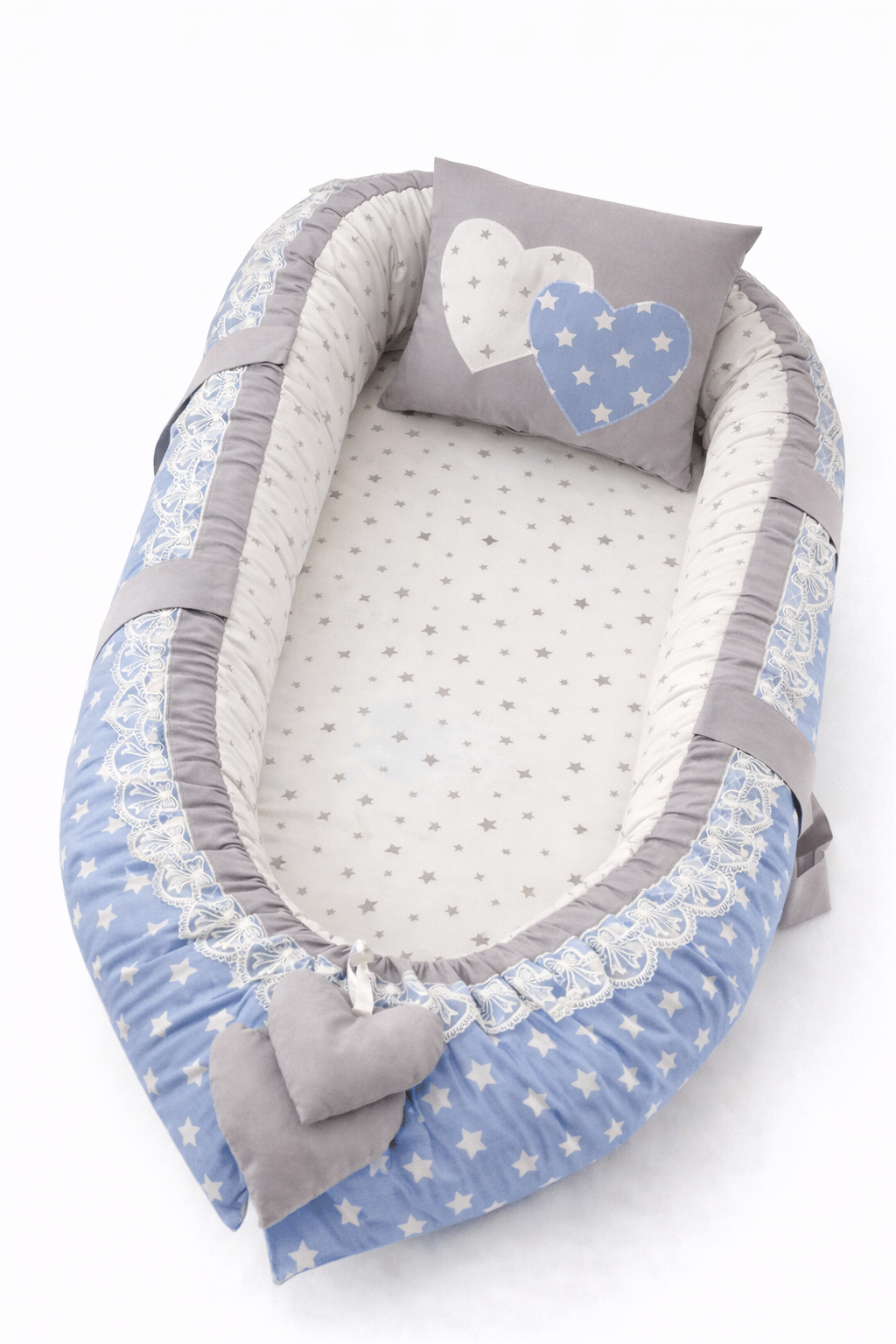 Jaju Babynest Mavi Yıldızlı Ortopedik Baby Nest
