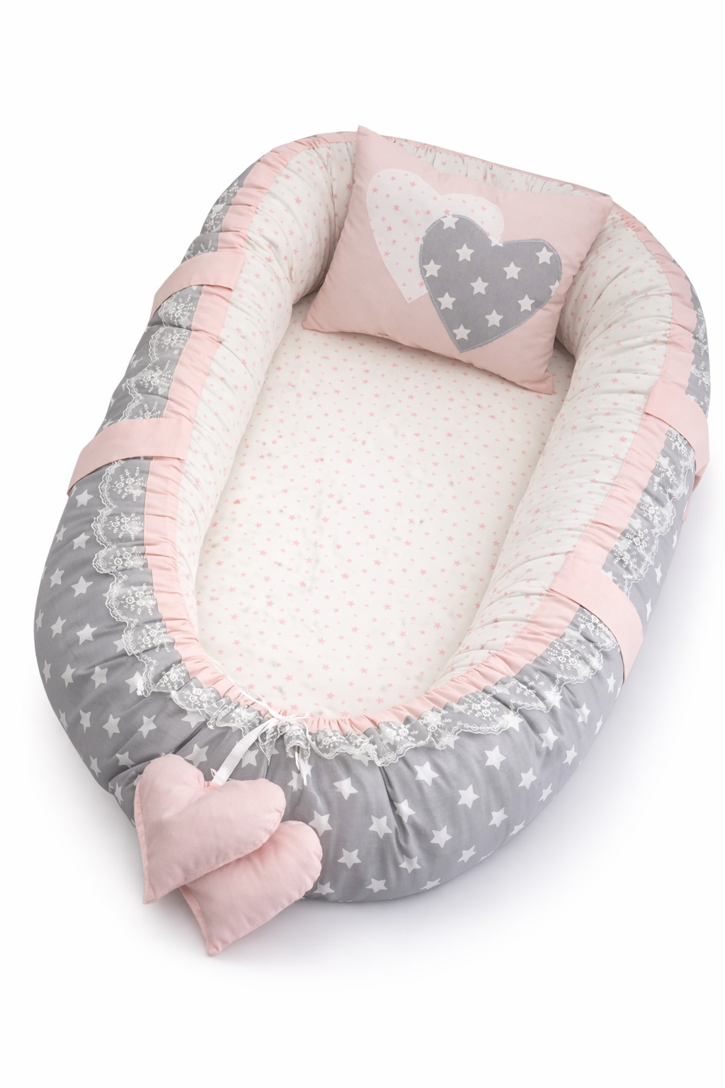 Jaju Babynest Minik Gri Yıldızlı Ortopedik Baby Nest