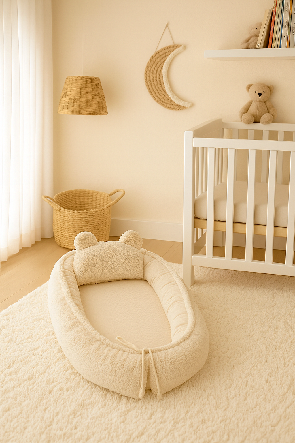Jaju Babynest Pudra Gri Yıldız Lüx Ortopedik Baby Nest