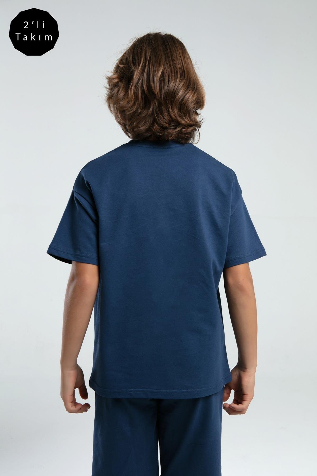 Kappa Erkek Çocuk Koyu İndigo Bermuda Takım 36225JW 