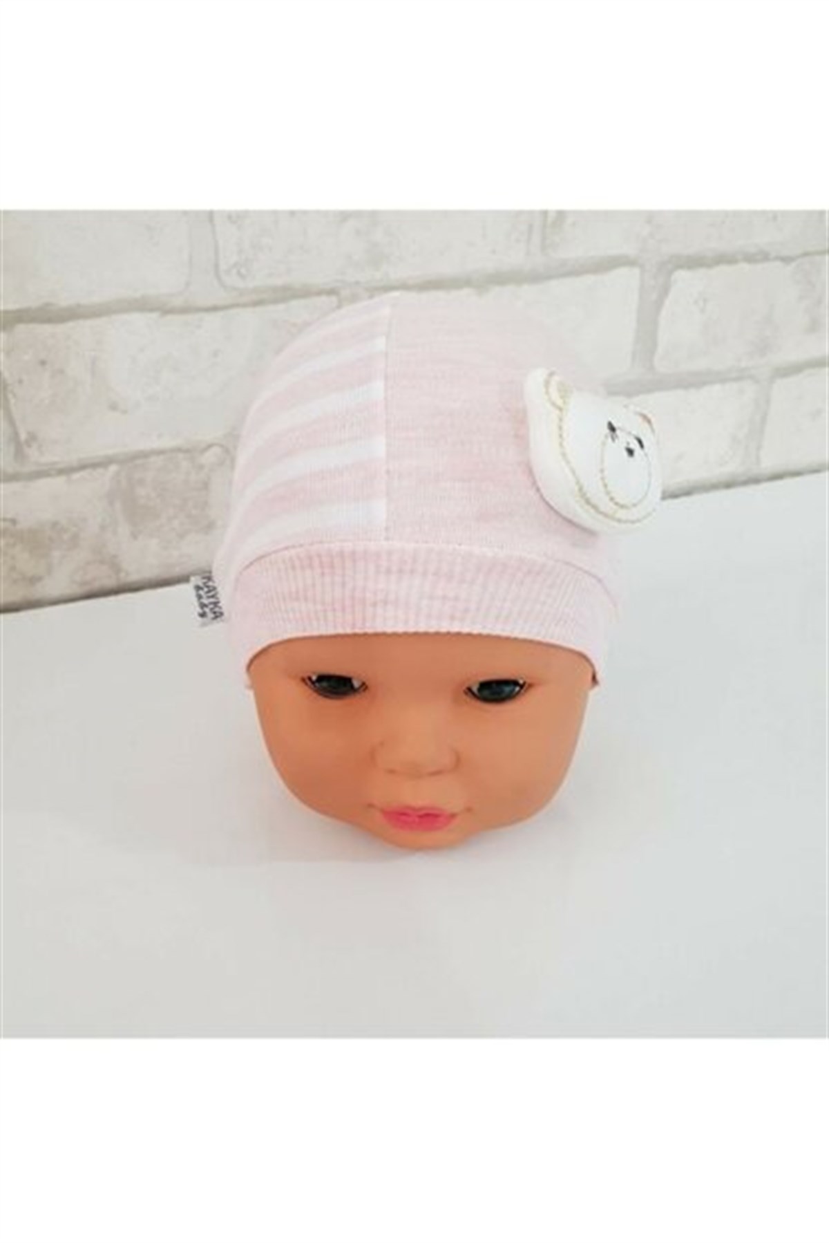 Kayra Bebek Bere Çizgili Ayıcık Figürlü 0-6 Ay