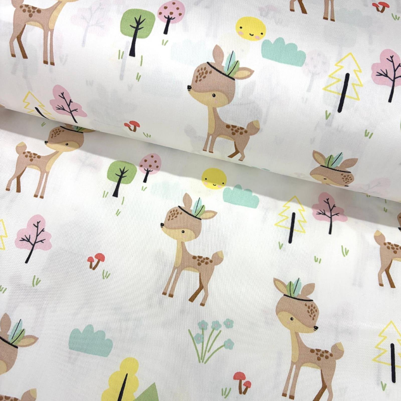 Sevimli Ceylan Desenli %100 Pamuklu Rafonce Kumaş 240cm En