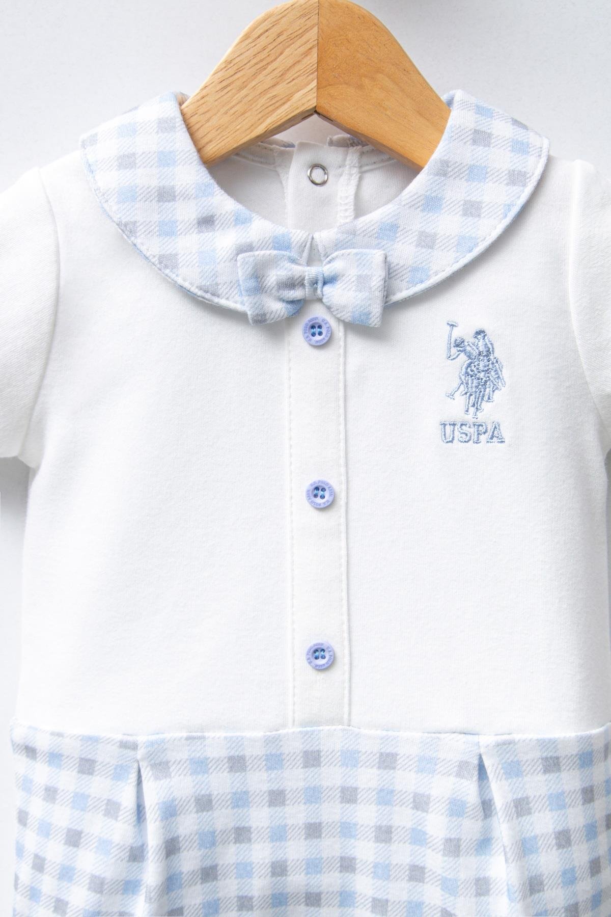 U.S. Polo Assn. Erkek Bebek   BEYAZ - İnterlok - Tulum USB2261 - V1