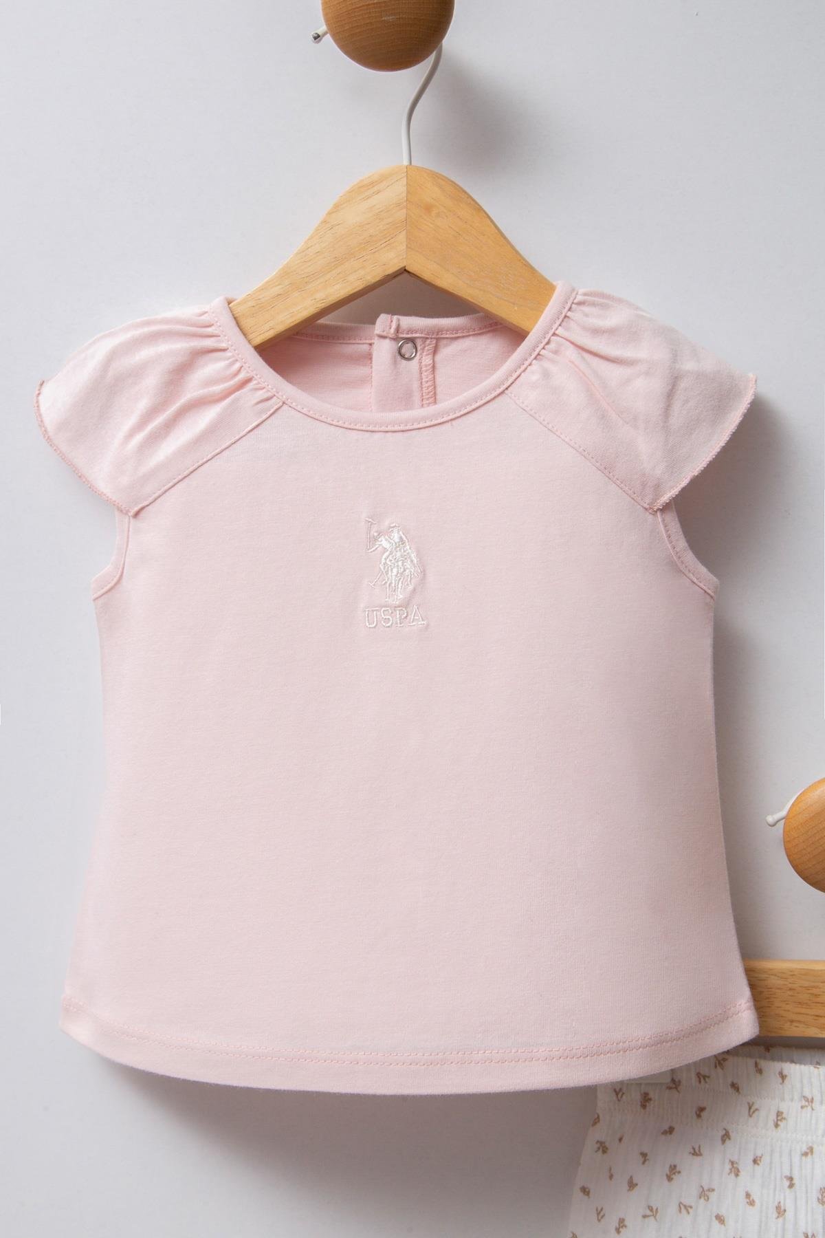 U.S. Polo Assn. Kız Bebek  Süprem - 2 li Takım USB2453 - V1 PUDRA 