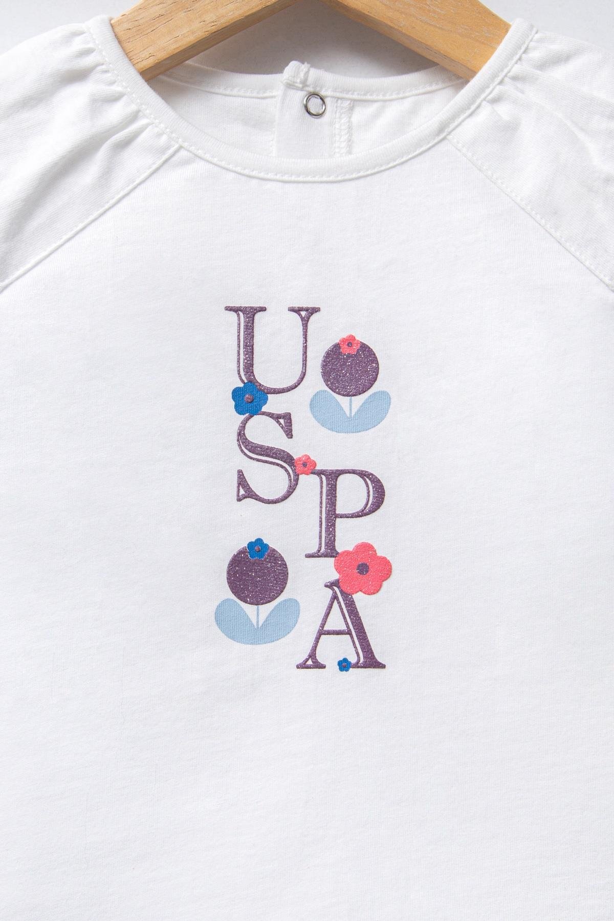 U.S. Polo Assn. Kız Bebek BEYAZ - Süprem - 2 li Takım USB2410 - V1