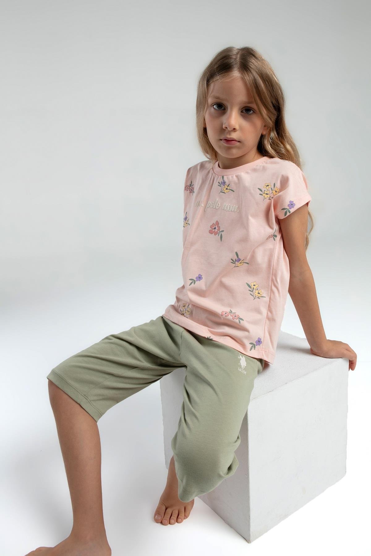 U.S. Polo Assn. Kız Çocuk Kapri Takım US2069 