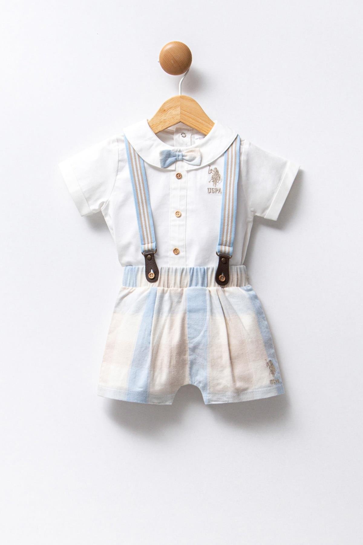 U.S. Polo Assn. Erkek Bebek BEYAZ - Poplin - 2 li Takım USB2330 - V1