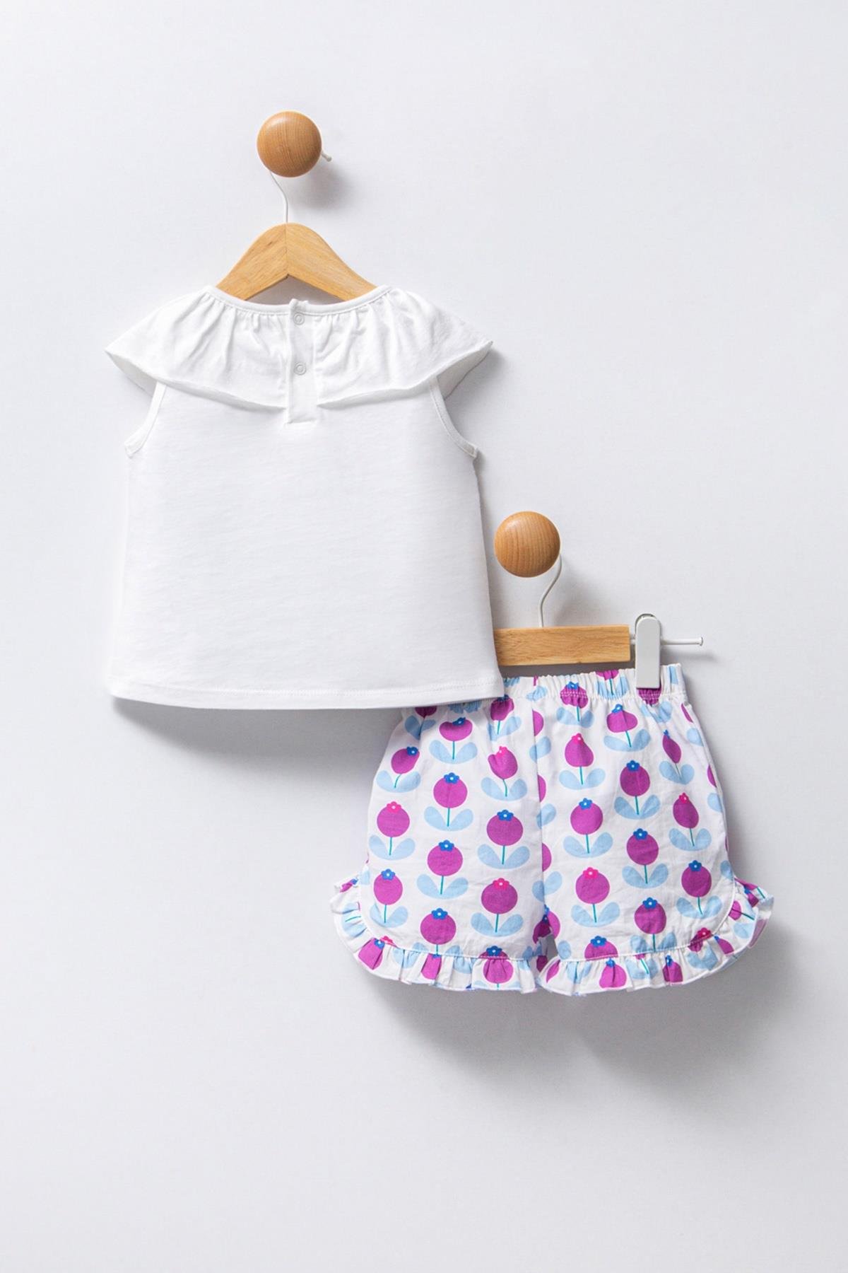 U.S. Polo Assn. Kız Bebek BEYAZ - Süprem - 2 li Takım USB2410 - V1