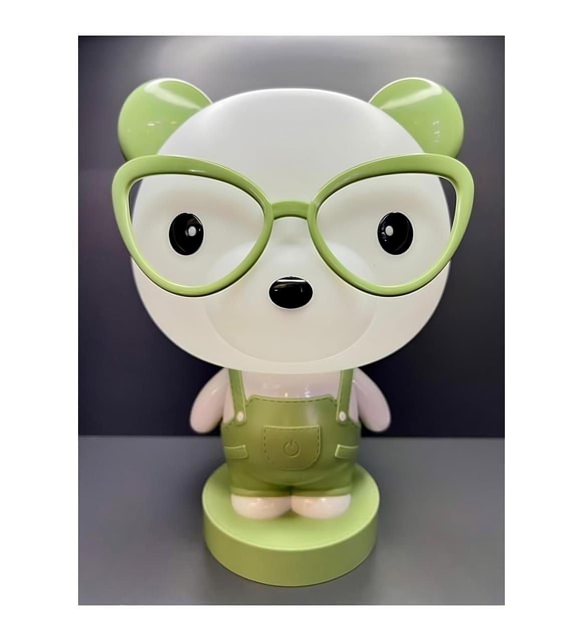 Yeşil Köpek Model 3 Kademe Led Işık Çocuk Masa Gece Lambası-3d