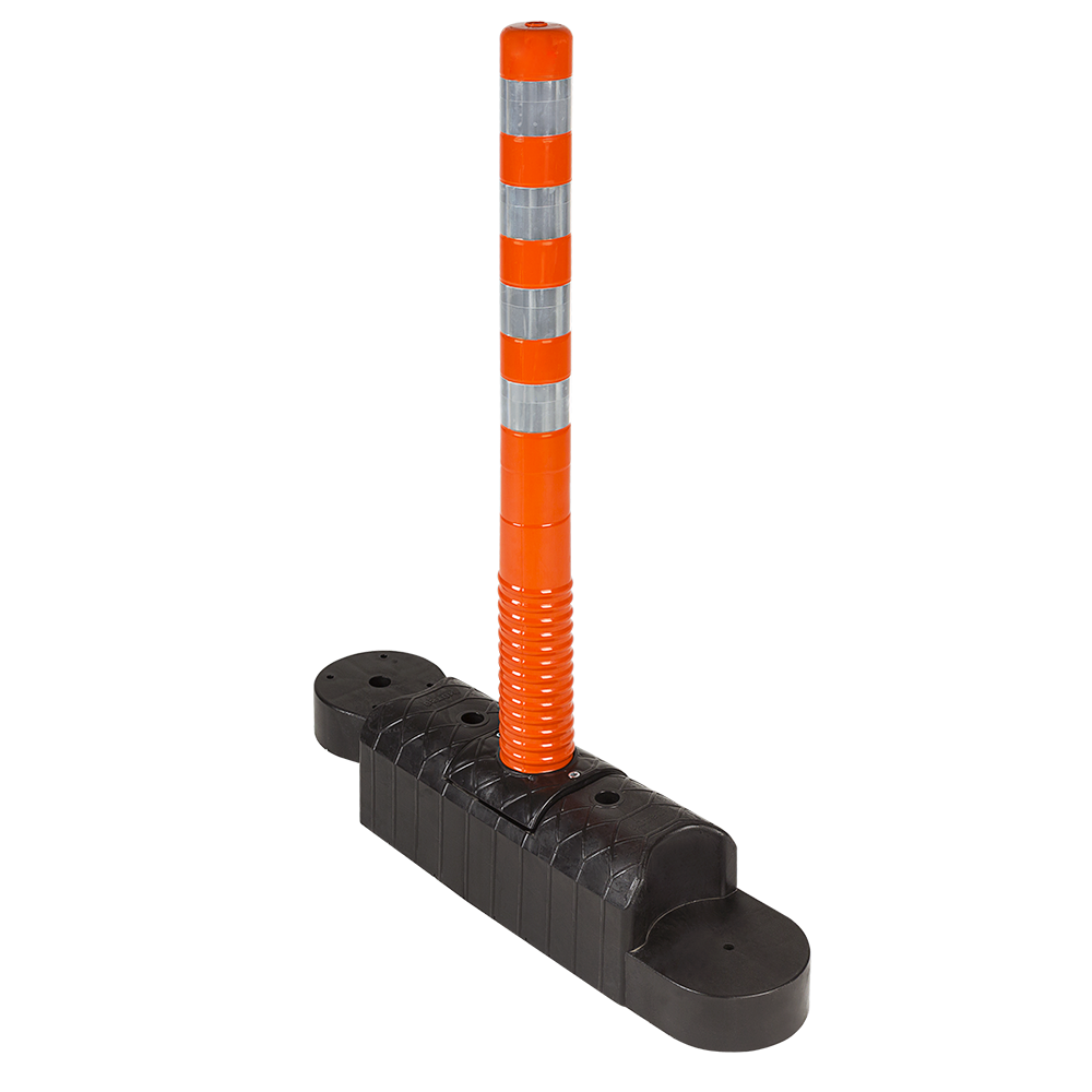 100cm Delinatörlü Şerit Sınırlama Butonu Siyah 90cmPlastik Şerit Düzenleme