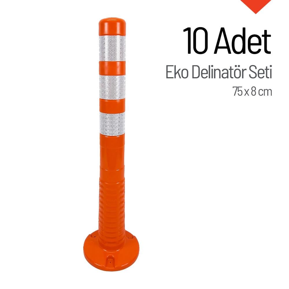 10`lu Delinatör Set 75 x 8 cm EKO, Esnek DubaKampanyalı Delinatör Seti