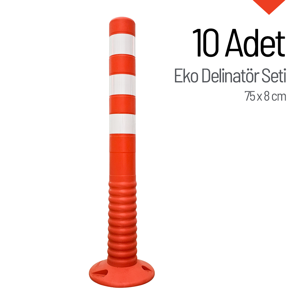 10`lu Delinatör Set 75 x 8 cm EKO, Esnek DubaKampanyalı Delinatör Seti