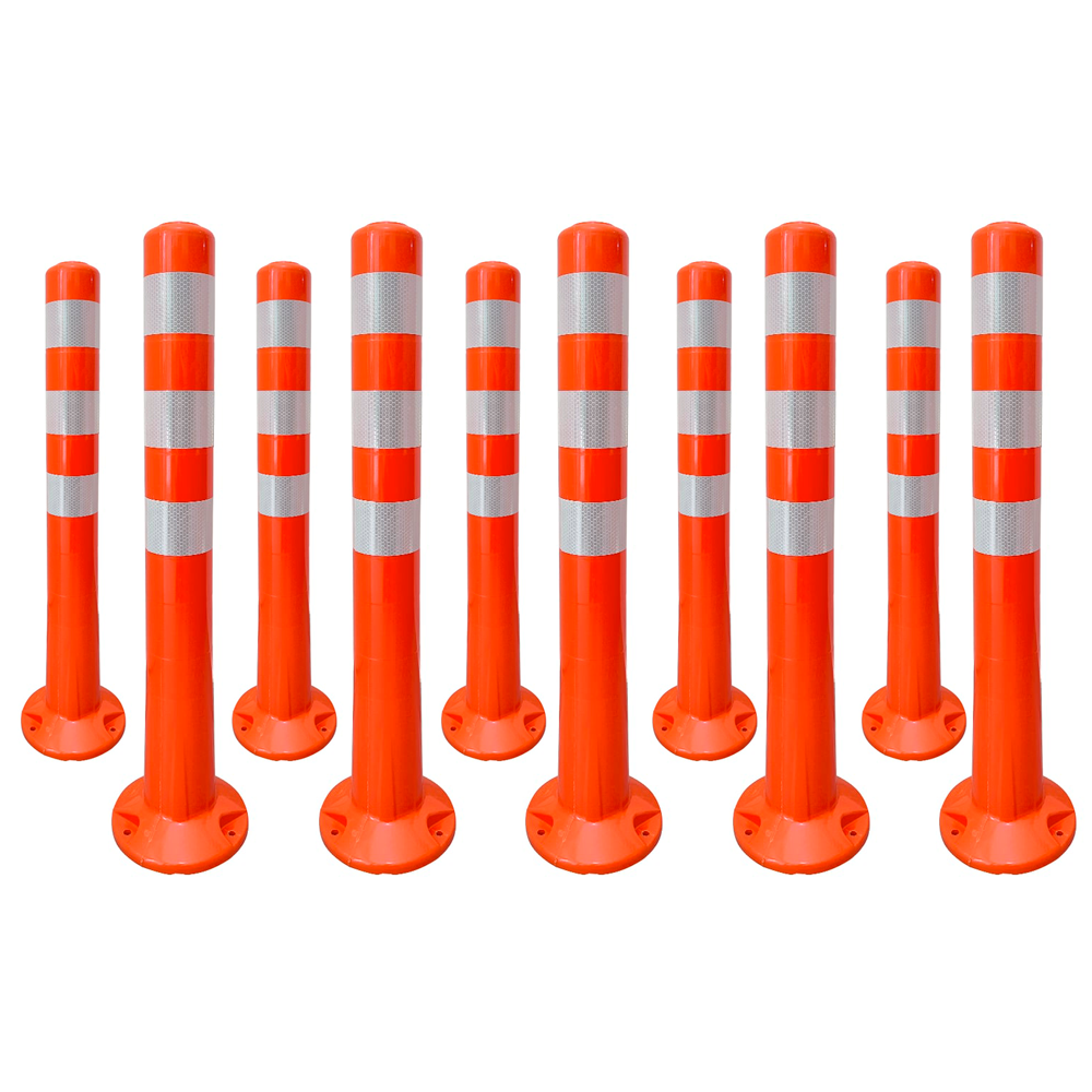 10'lu Delinatör Seti 70x8 cm TPE, Esnek DubaDelinatörler