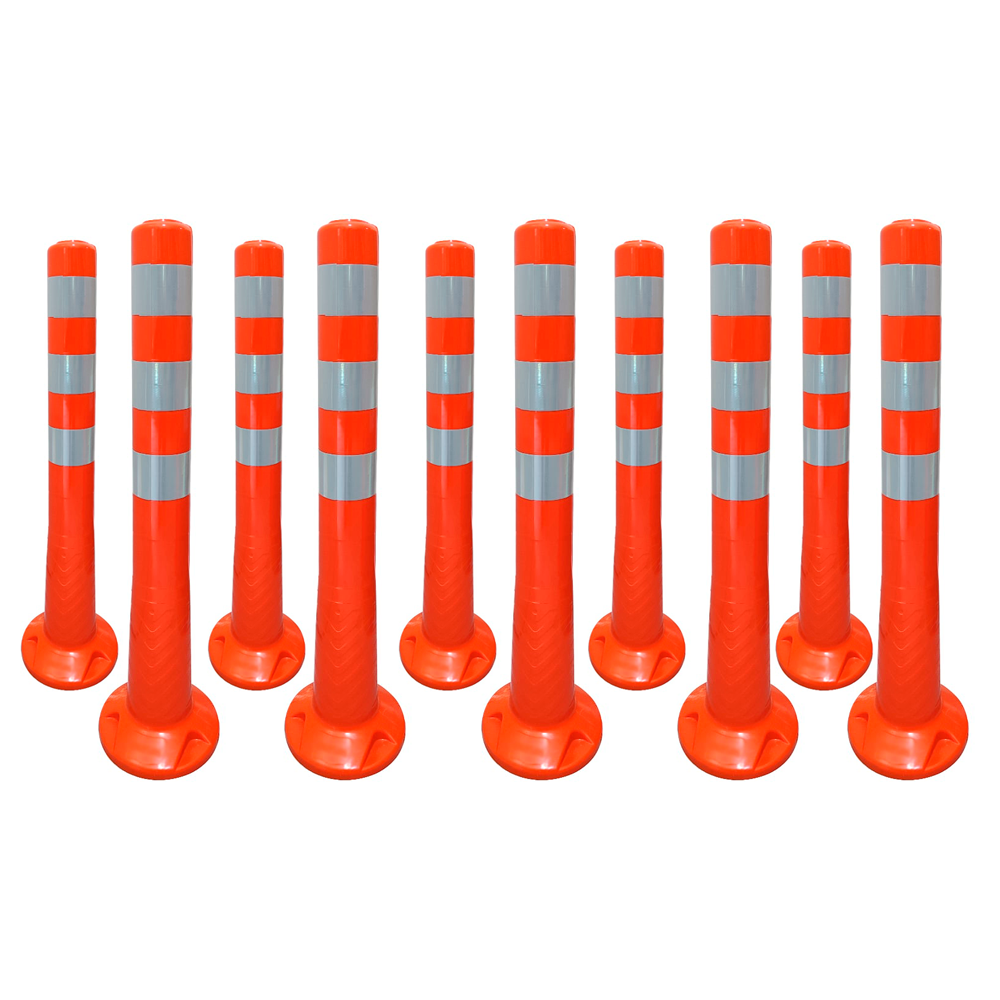 10'lu Delinatör Seti 70x8 cm TPU, Esnek DubaDelinatörler