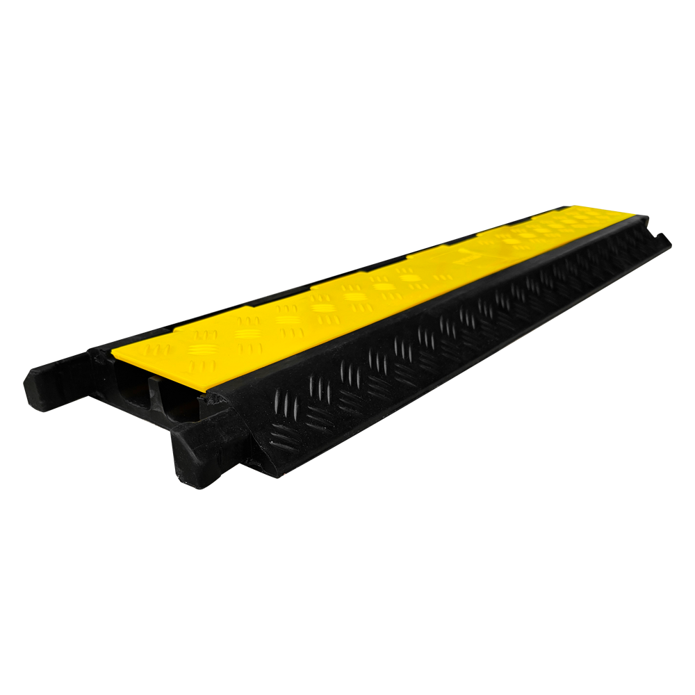 10'lu Kablo Kanallı Hız Kesici 2 Kanallı, Yol Kasisi 25 x 100 x 5 cmKablo Kanallı Hız Kesici