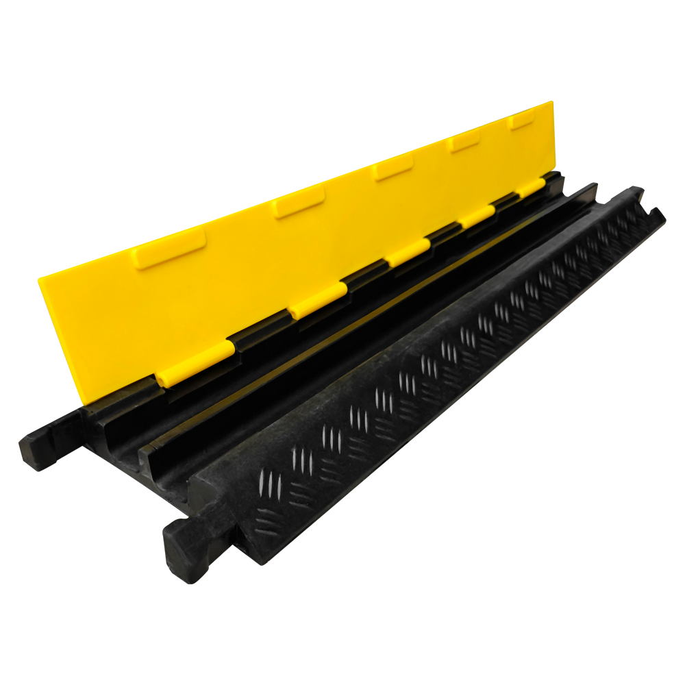 10'lu Kablo Kanallı Hız Kesici 2 Kanallı, Yol Kasisi 25 x 100 x 5 cmKablo Kanallı Hız Kesici
