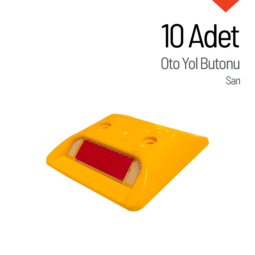 10'lu Oto Yol Butonu SetiPlastik Yol Butonu