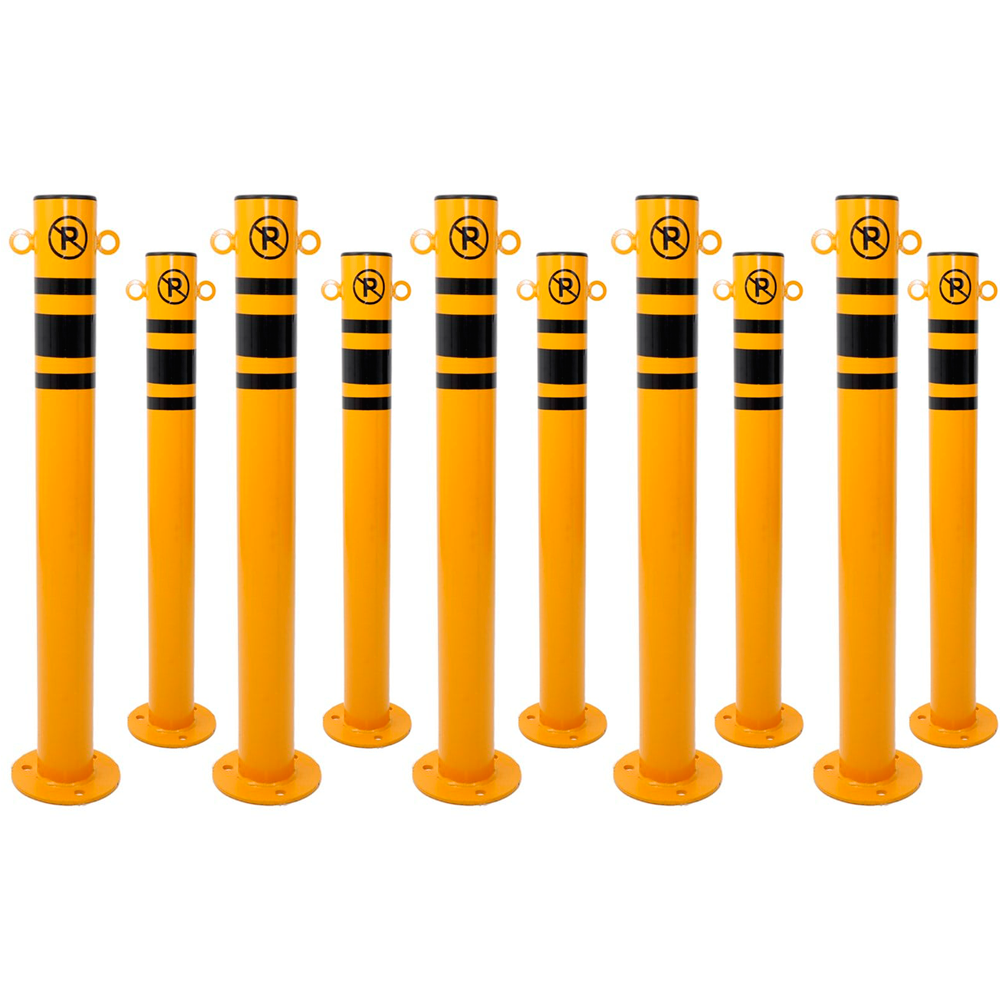 10'lu Sabit Metal Direk Seti Kulaklı, Metal Duba 75 cmMetal Delinatör