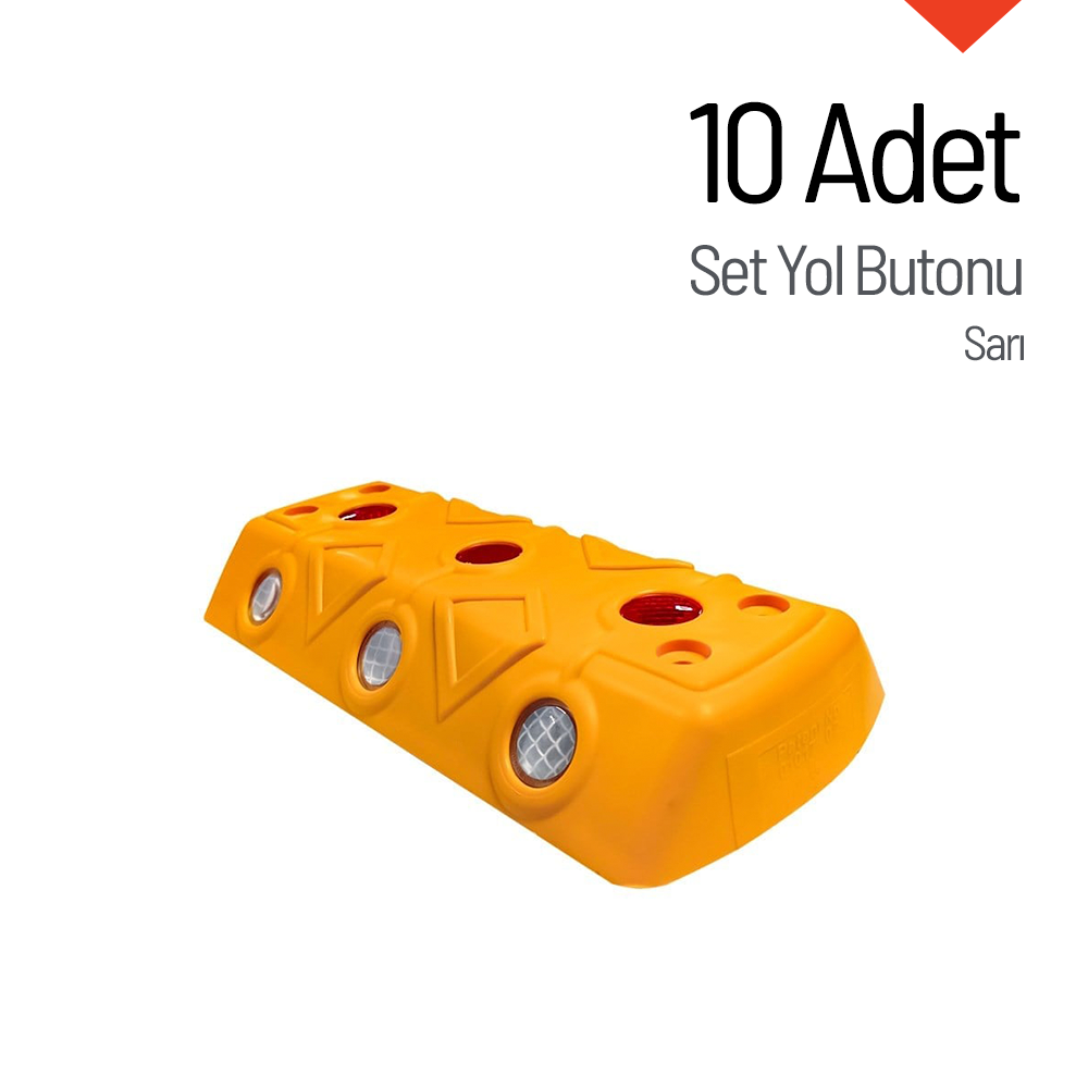 10'lu Set Yol Butonu SetiPlastik Yol Butonu