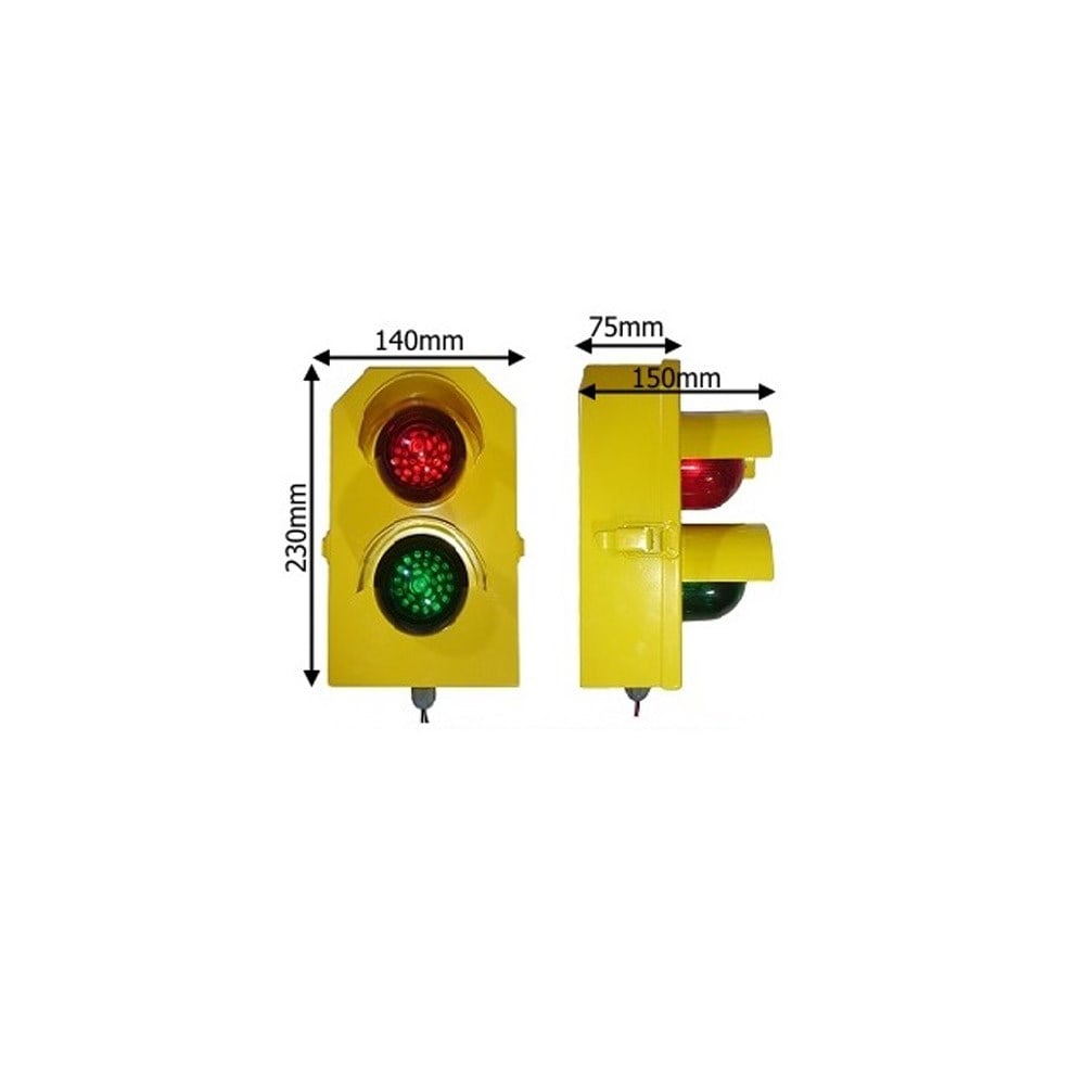 2 Işıklı LED Mini Trafik Lambası70 mm Sinyalizasyon (Trafik Lambası)