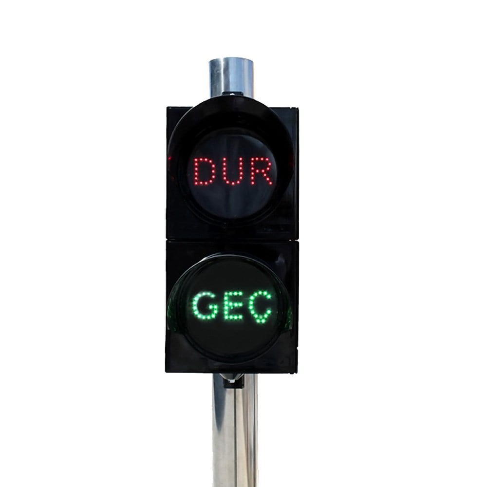 200 mm Ledli Dur/Geç Sinyal Verici - SiyahSinyalizasyon
