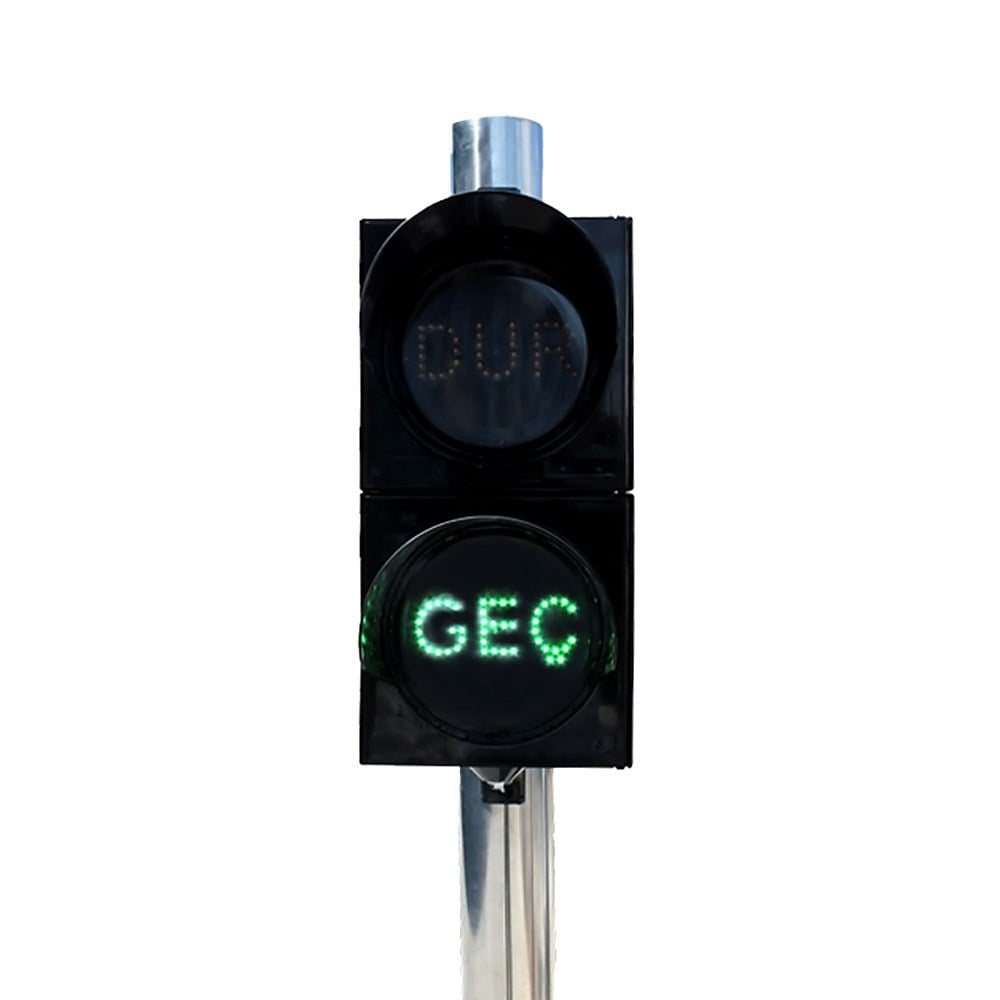 200 mm Ledli Dur/Geç Sinyal Verici - SiyahSinyalizasyon