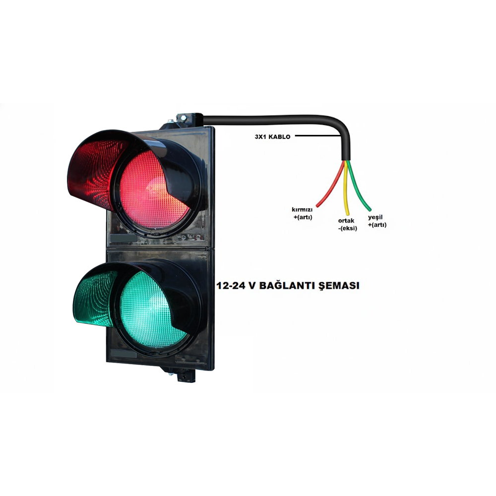 200 mm Red-Green Traffic Light with Power LED200 mm Traffic Lights