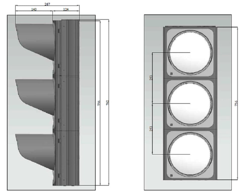 200 mm Power Ledli Oto Sinyal Verici, Trafik Lambası200 mm Sinyalizasyon (Trafik Lambası)