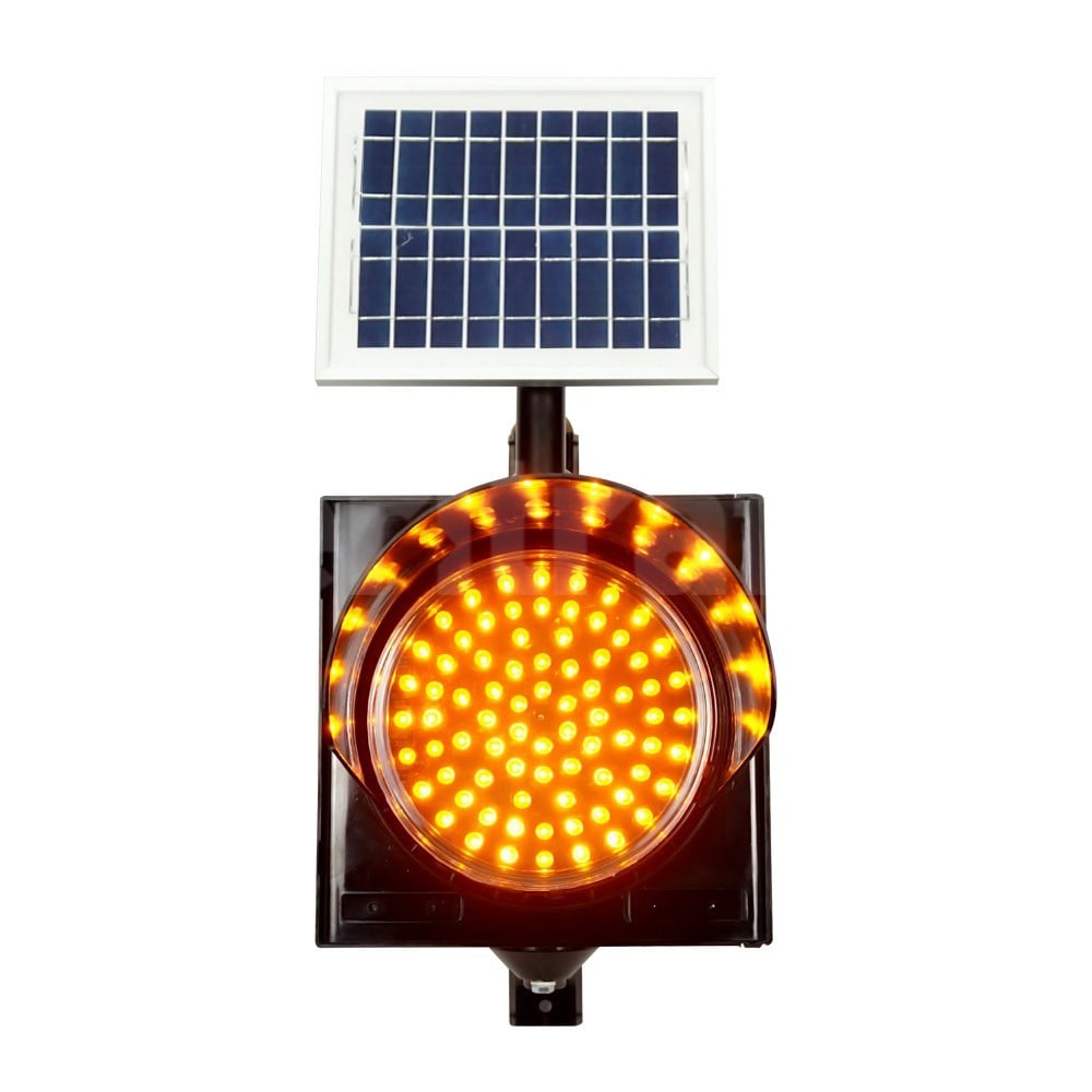 300 mm Ledli Güneş Enerjili Flaşör, Solar Çakar LambaGüneş Enerjili Ledli Flaşörler