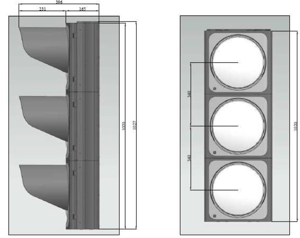 300 mm Power Ledli Oto Sinyal Verici, Trafik Lambası300 mm Sinyalizasyon (Trafik Lambası)