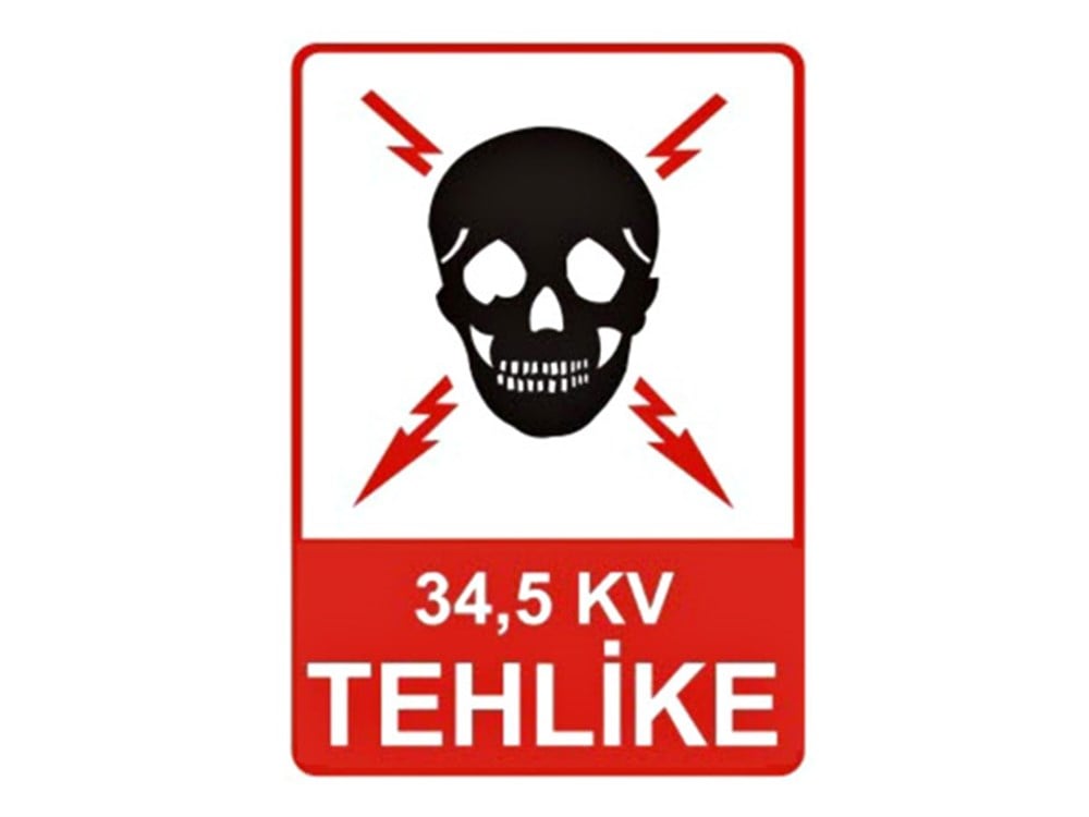 345 KV Tehlike Levhası