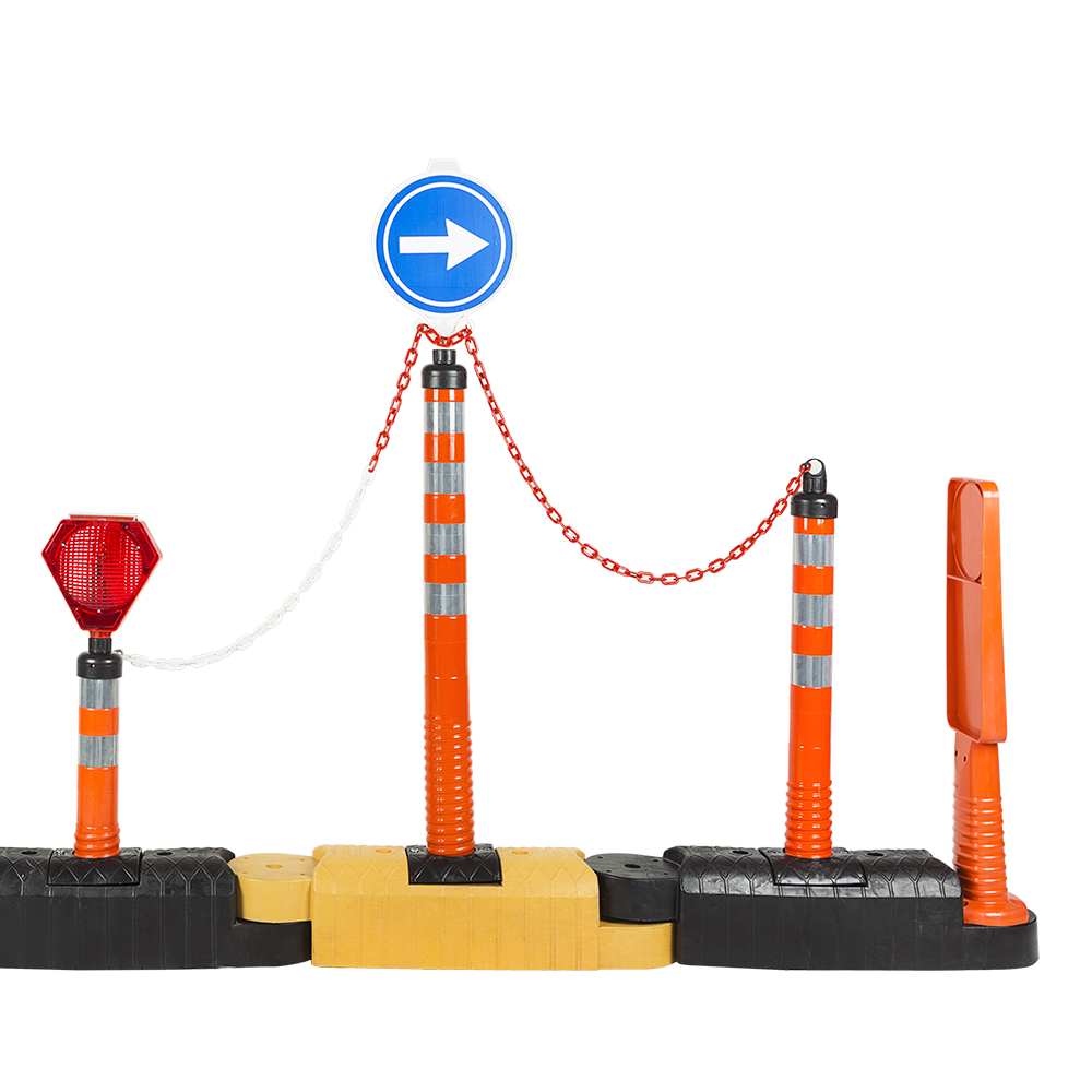 45cm Delinatörlü Şerit Sınırlama Butonu Siyah 90cmPlastik Şerit Düzenleme