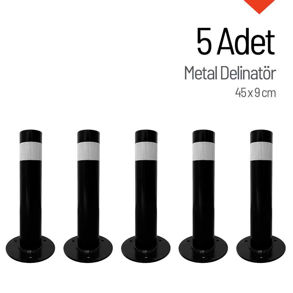 5'li Metal Delinatör, Metal Duba Seti 45 x 9 cmMetal Delinatör