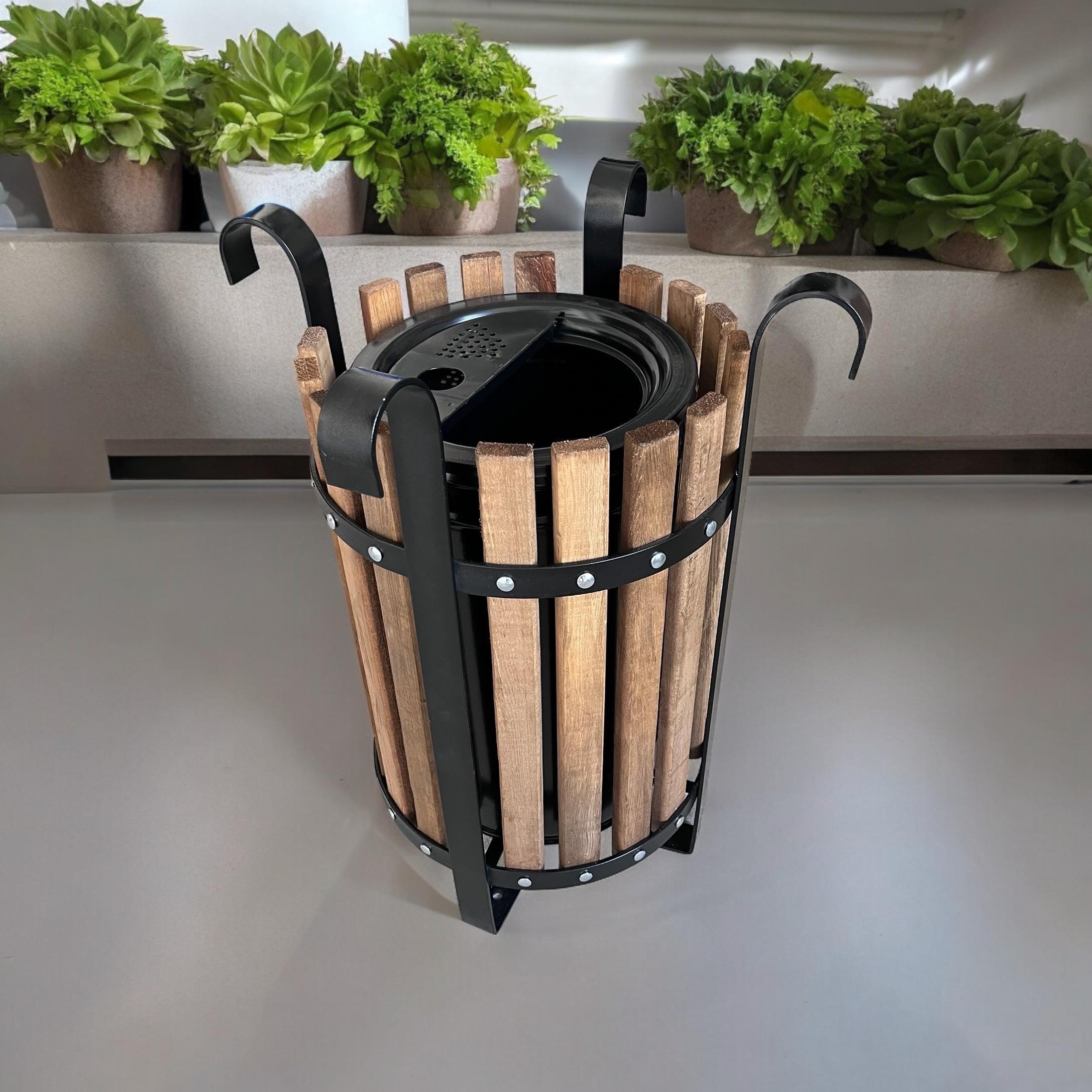 Ahşap Çöp Kovası SGC10N, Dış Mekan Çöp KutusuKent Ekipmanları