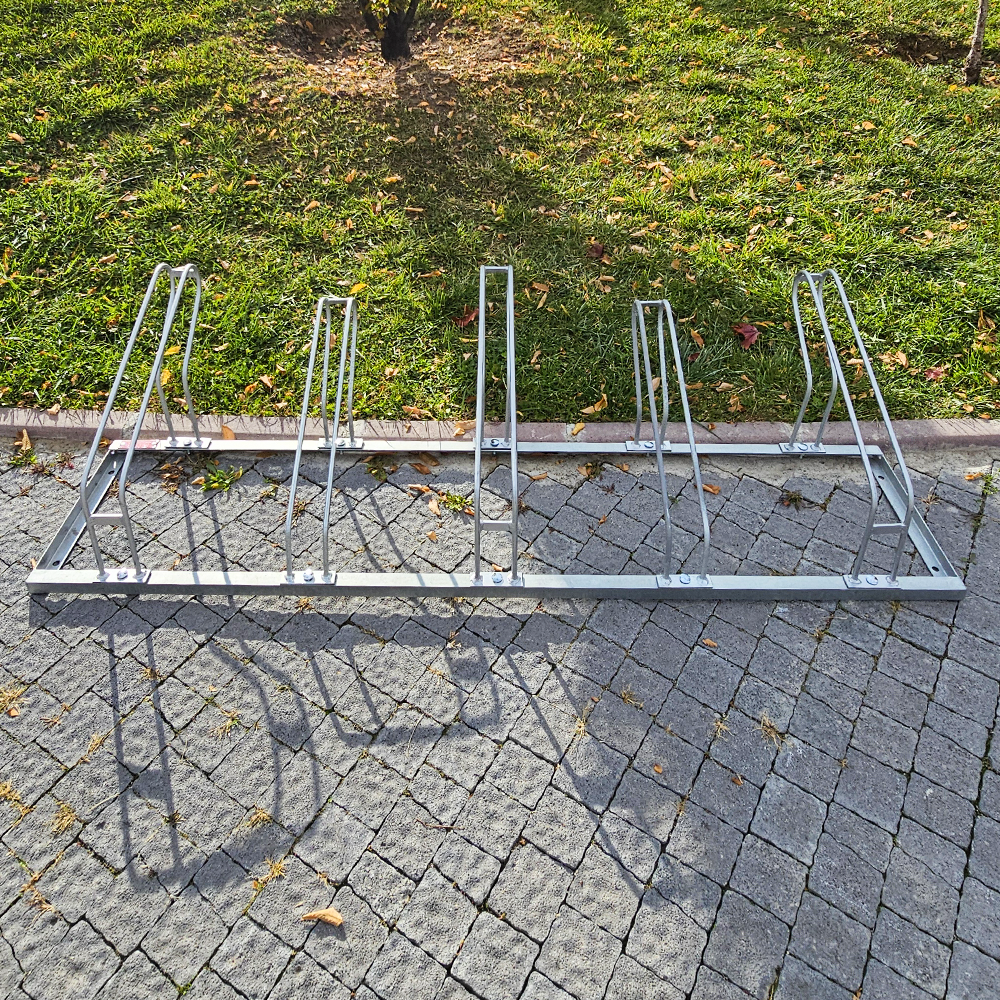 Bike Parking Rack Five-Slot Galvanized ECO, Parking Rail 40x175 cmBicycle Parking Racks