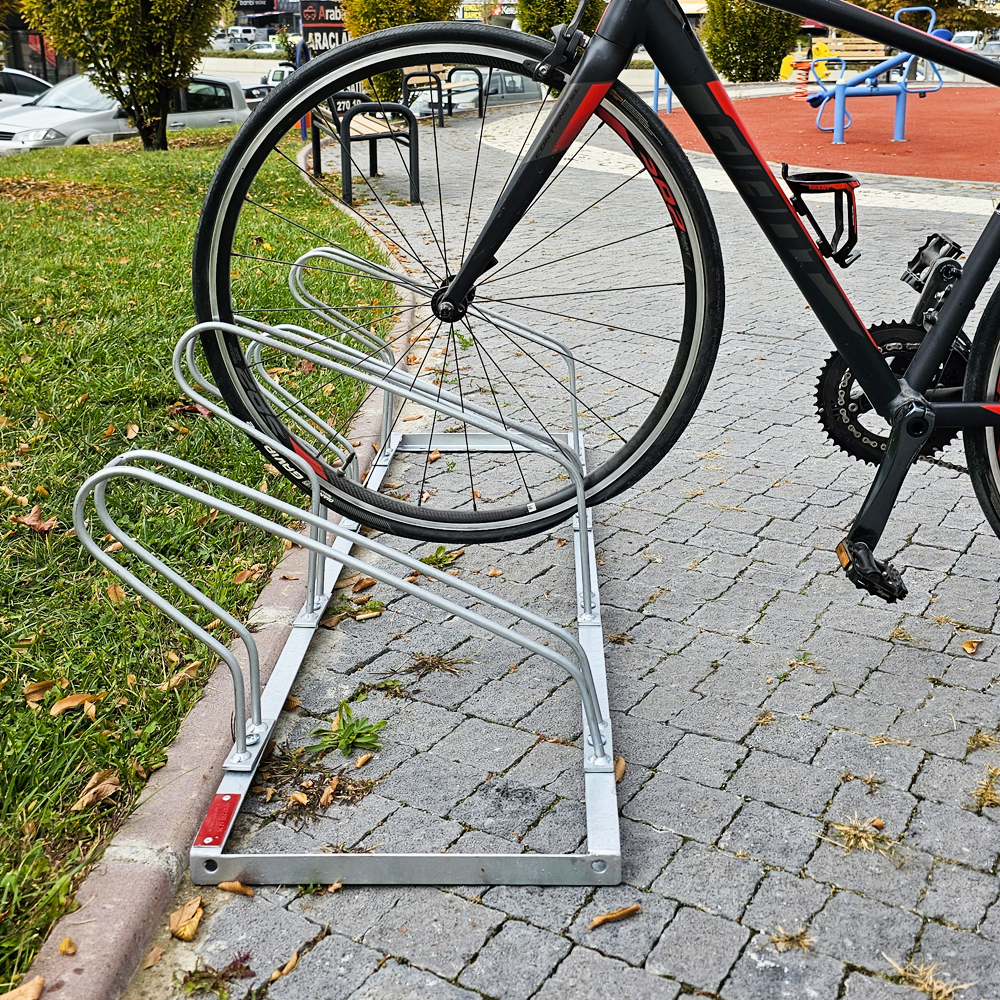 Bisiklet Park Yeri Dörtlü Galvaniz EKO, Park Demiri 140 x 40 cmBisiklet Park Yeri