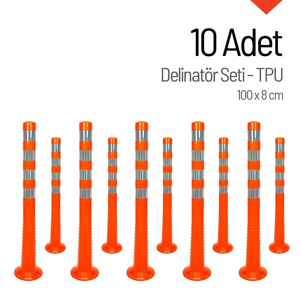 Delinatör 100 x 8 cm 10 Adet, Esnek DubaDelinatörler