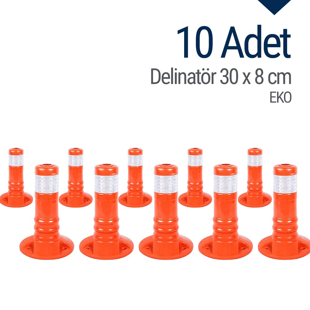Delinatör 30 x 8 cm EKO 10 Adet, Esnek DubaDelinatörler