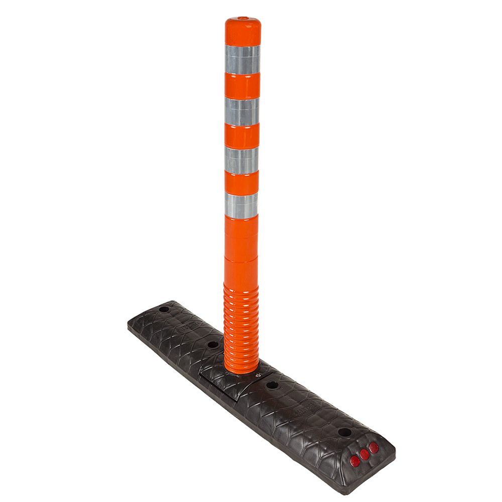 Delinatörlü Şerit Sınırlama Butonu Siyah 100 x 20 cmPlastik Şerit Düzenleme