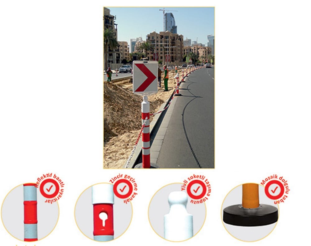 Uyarı Dikmesi 110 x 1200 mm