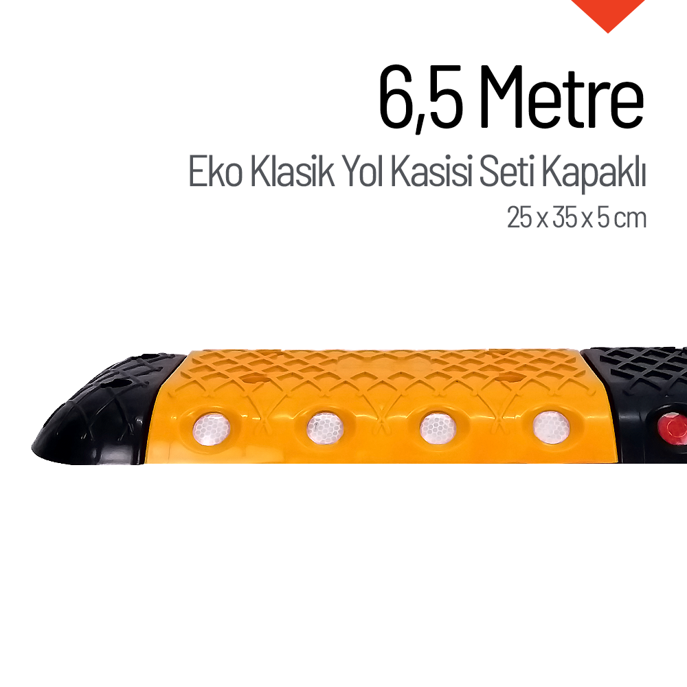 EKO Klasik Hız Kesici Set Kapaklı Plastik, Yol Kasisi 25 x 35 x 5 cm - 6,5 metrePlastik Yol Kasisi Setleri