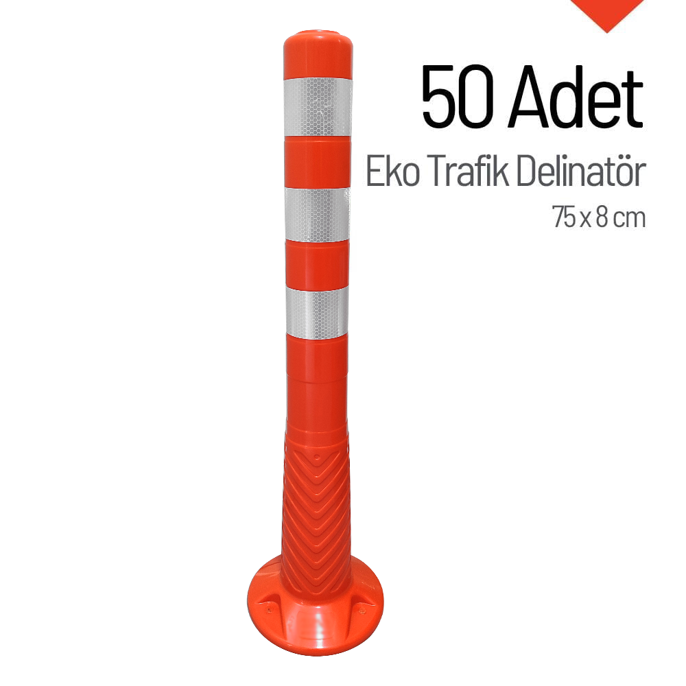 Eko Trafik Delinatör 75 x 8 cm, Esnek Duba 50 AdetKampanyalı Delinatör Seti