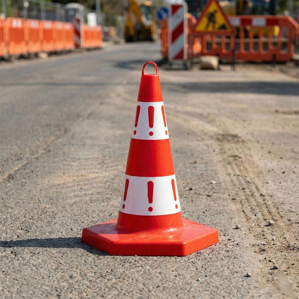 Eko Trafik Konisi 50 cm - Ağırlıksız Trafik DubasıTrafik Konisi PPC 50-60-75 cm