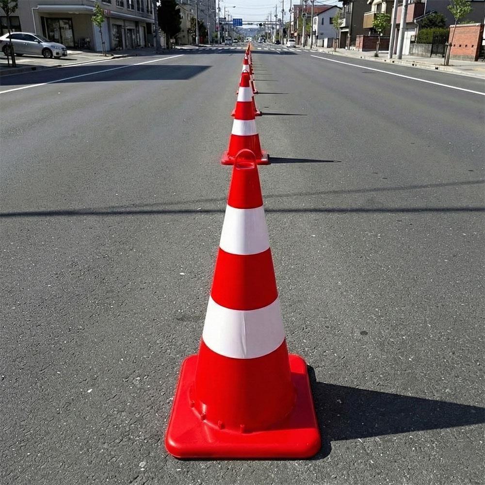 Eko Trafik Konisi 75 cm Reflektifli - Ağırlıksız Trafik DubasıTrafik Konisi PPC 50-60-75 cm