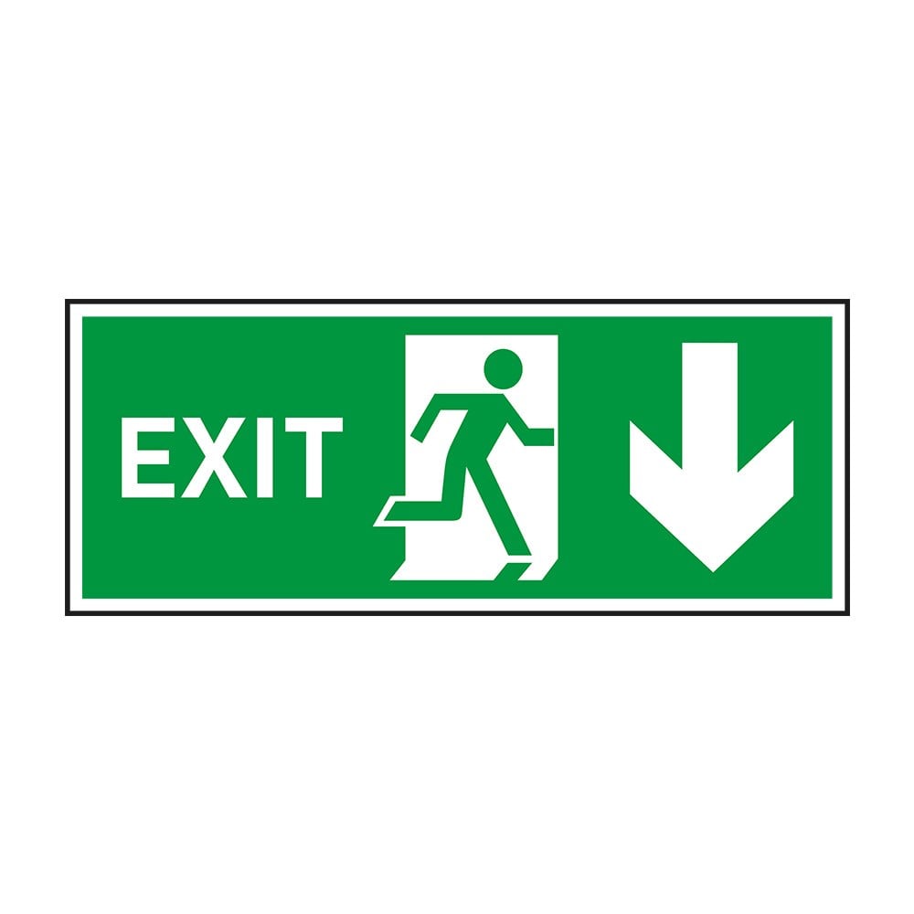 Exit Aşağı Ok FotolümenliAcil Çıkış Levhaları
