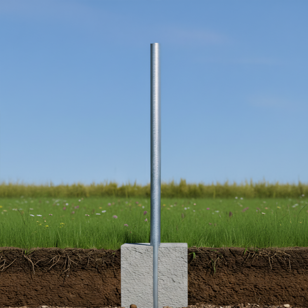 Galvaniz Yuvarlak Direk 2,5 metreGalvaniz Direk