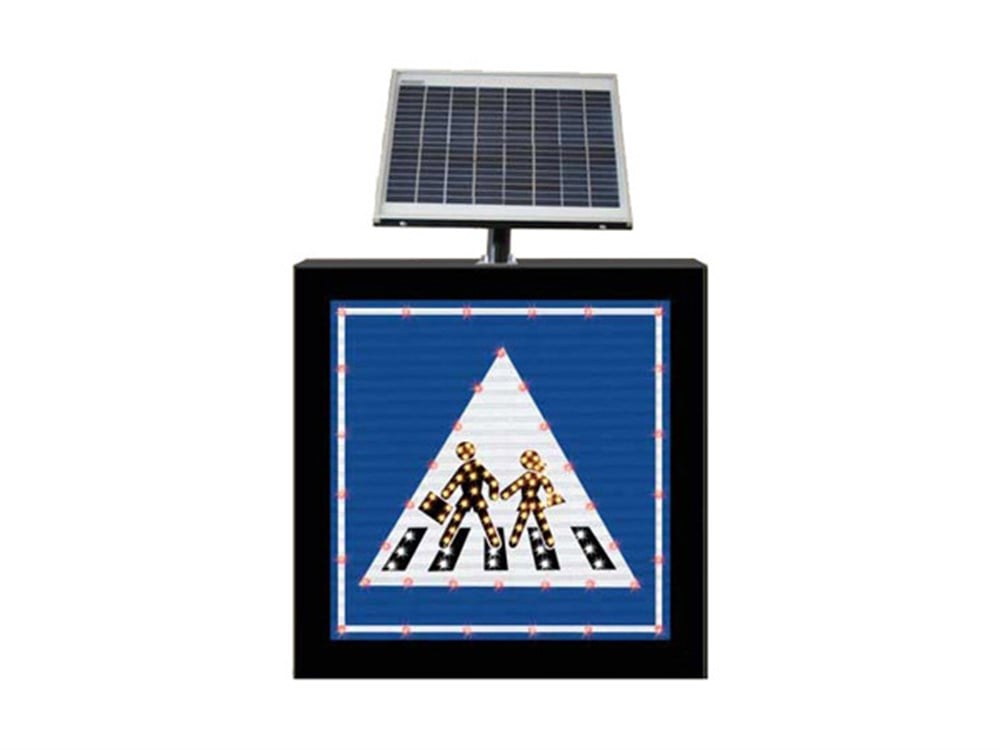 Güneş Enerjili Okul Geçidi Levhası B-14b 650x650x100 mm